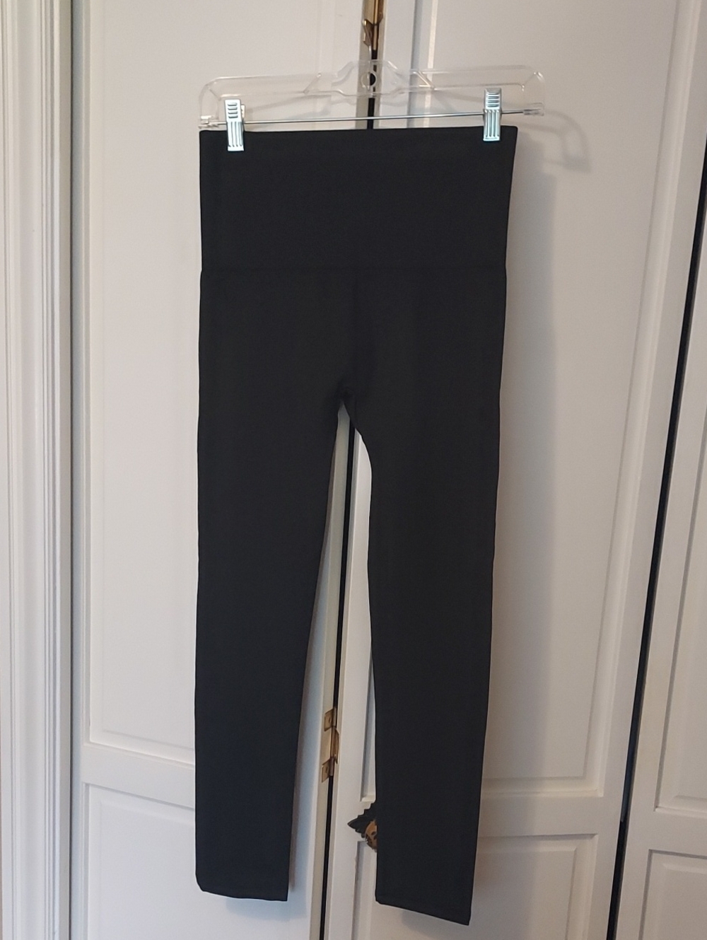 Elietian Black Leggings High Waist Black Denim Color One Size Fits